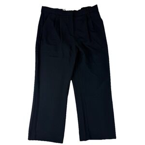 Abercrombie & Fitch Sloane Pants Womens 34‎ 18R Black Pleated Wide Leg NWT